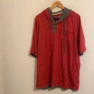 QUILTED GIRAFFE RED HOODIE SIZE 3X